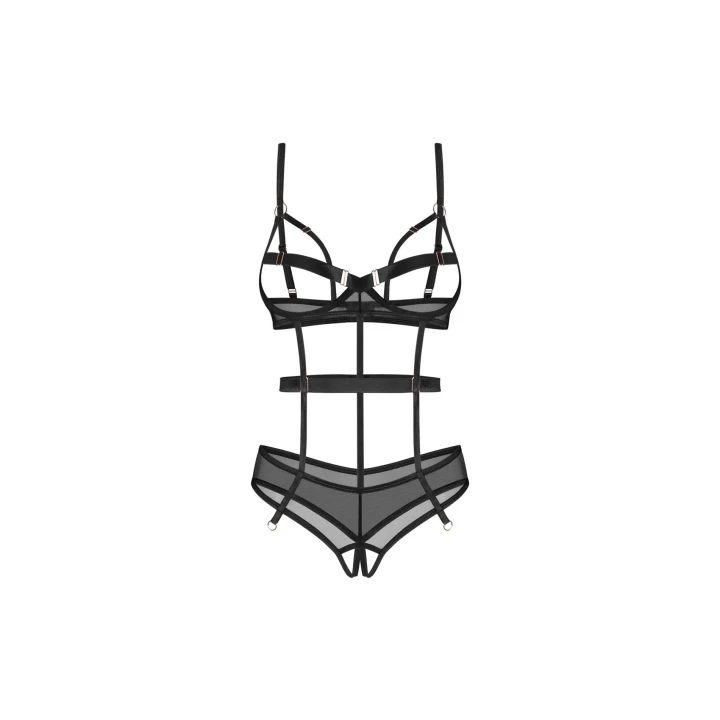 Body Obsessive Euridia XL/2XL, 94% poliamid, regulowane ramiączka, rose gold