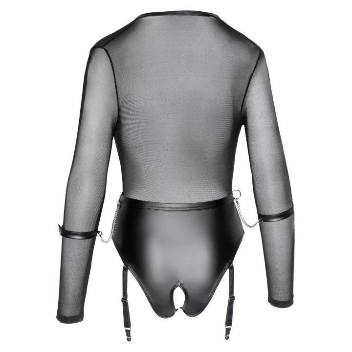 Body COTTELLI LINGERIE BONDAGE XL z regulowanymi kajdankami i długimi rękawami