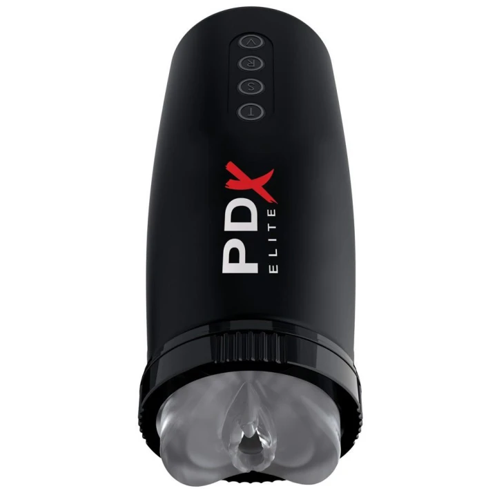 Masturbator PDX Elite Motobator 2, ciepło do ciała, 5 trybów wibracji, 3 tryby ssania