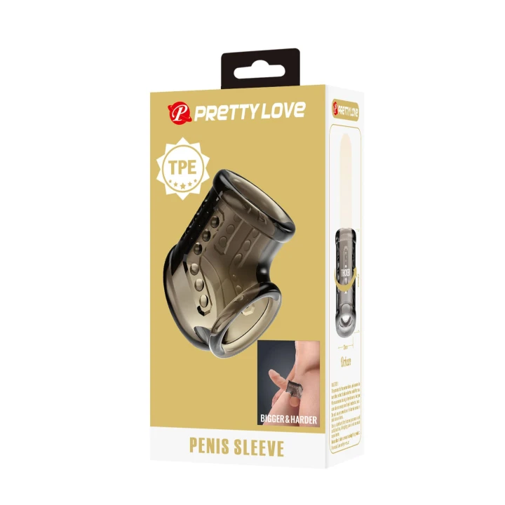 Rękaw na członka Pretty Love - TPE, wodoodporny, teksturowany, 7,2 cm długości