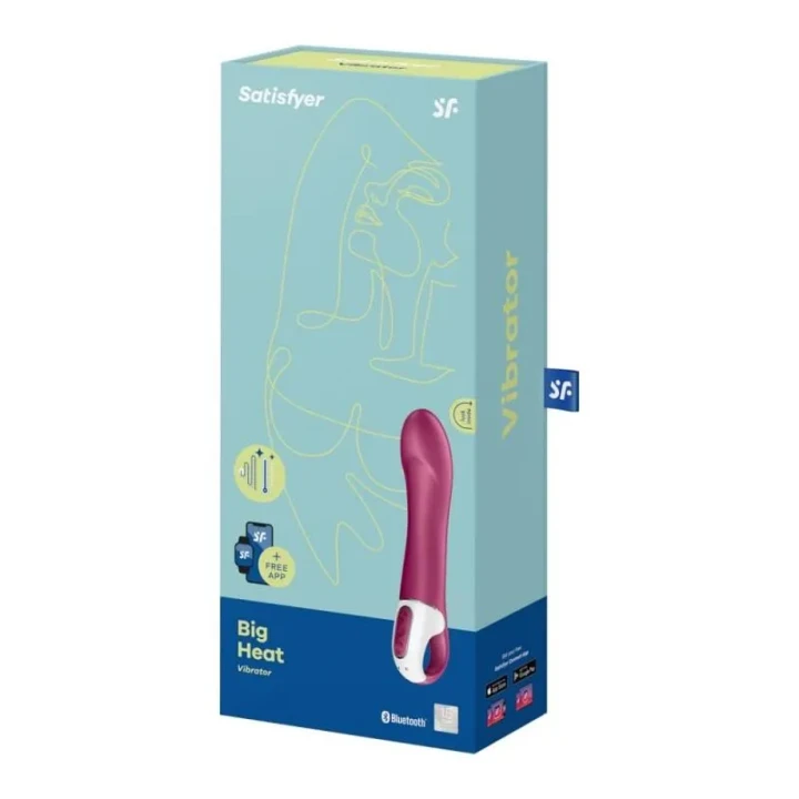 Wibrator Satisfyer Big Heat – ogrzewanie, Bluetooth, silikon medyczny