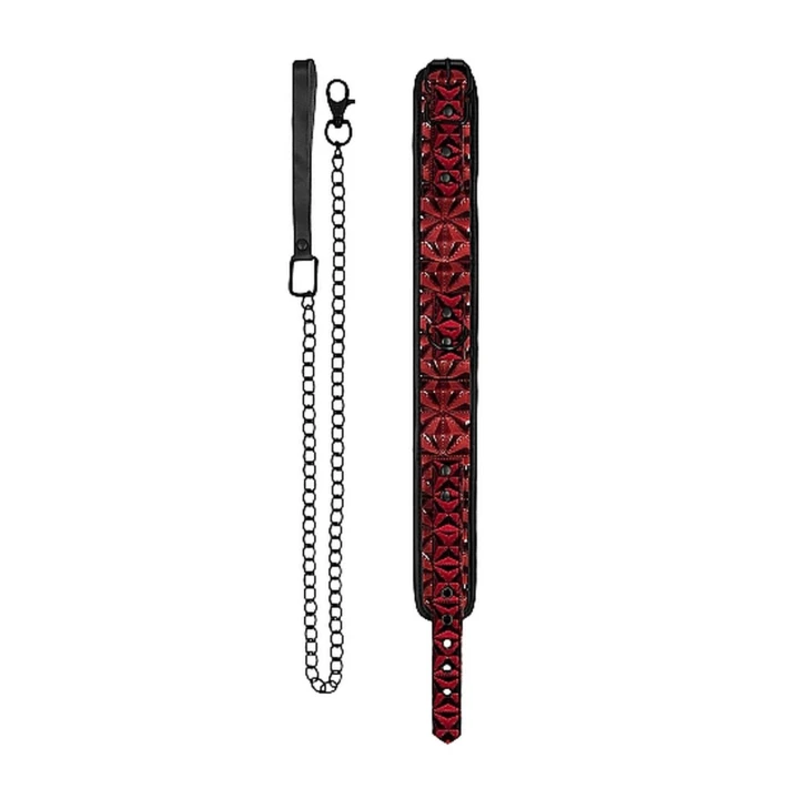 Obroża dla psa burgundowa - wytrzymały neopren, 5 regulowanych otworów, 52,5 cm