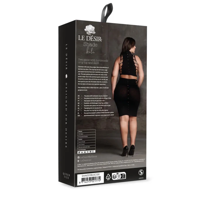 Dwuczęściowy komplet - LE DESIRE, Bawełna 92%, Elastyczność, Plus Size