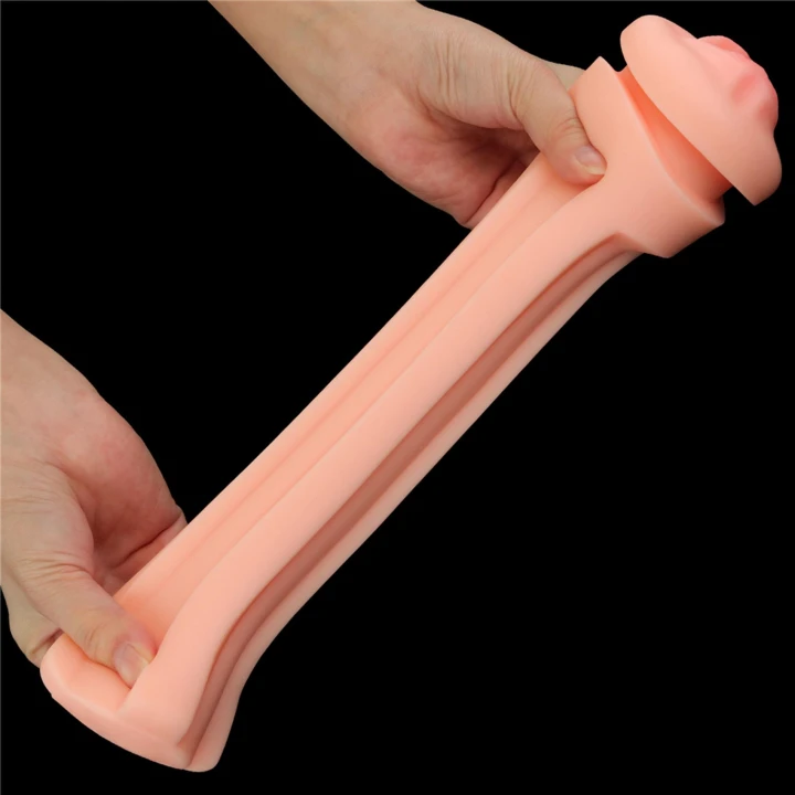 Masturbator TPE Lovetoy, 19.8 cm, z wypustkami, bez ftalanów i lateksu