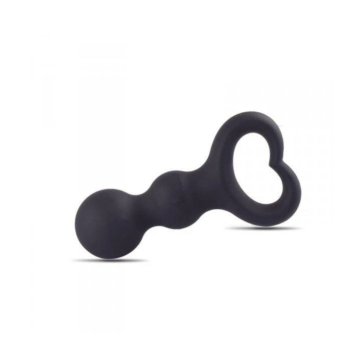 Zabawka analna Heart Clip Ball - Silikon, Stymulująca, Bezpieczny uchwyt