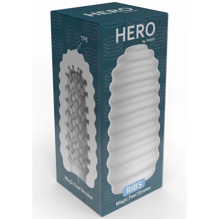 Masturbator średniej wielkości TOYJOY HERO, TPE, wewnętrzna struktura ribbed