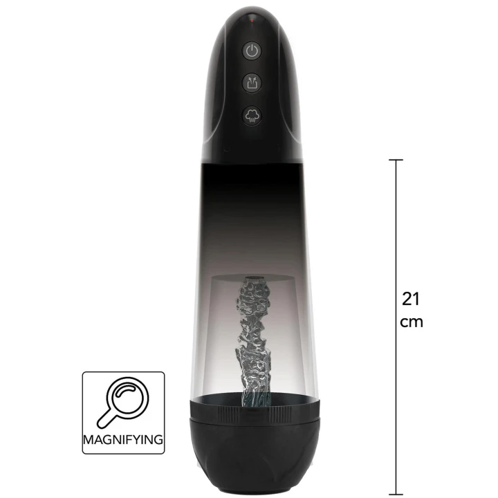 Pompa do penisa FUSION X - automatyczna, przezroczysta, z tkaniny TPE, 30,5 cm