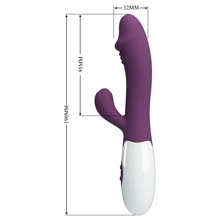Wibrator króliczek PRETTY LOVE – ABS/Silikon, 30 funkcji wibracji, regulacja intensywności