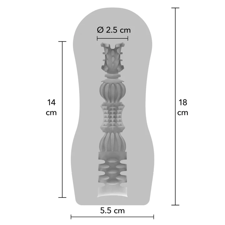 Stymulator Vacuum TOYJOY HERO, przezroczysty, 18 cm długości, 2.5 cm średnicy