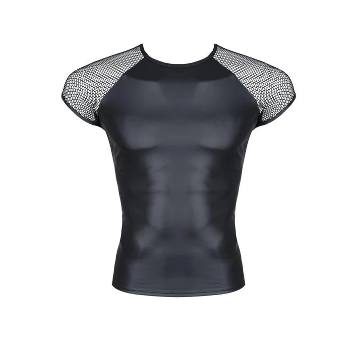 Koszulka męska REGNES FETISH PLANET, elastyczna siatka, wetlook, XL