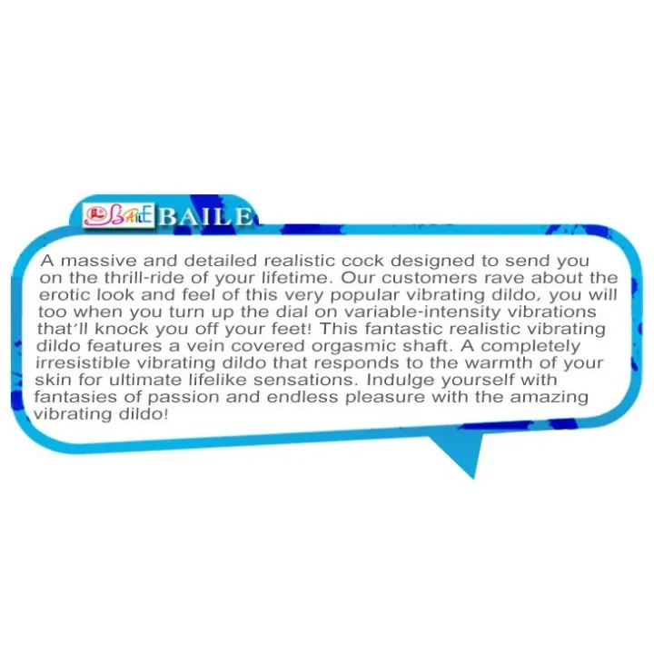Wibrator - BAILE, Multispeed, Elastyczny, 25,5 cm, TPR