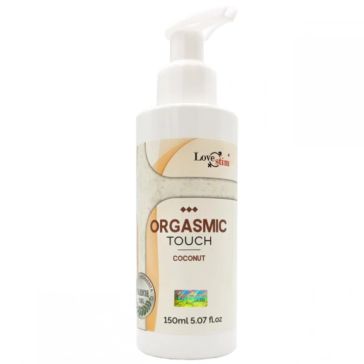 Żel do masażu erotycznego LoveStim Orgasmic Touch, kokosowy, 150 ml, nawilżający