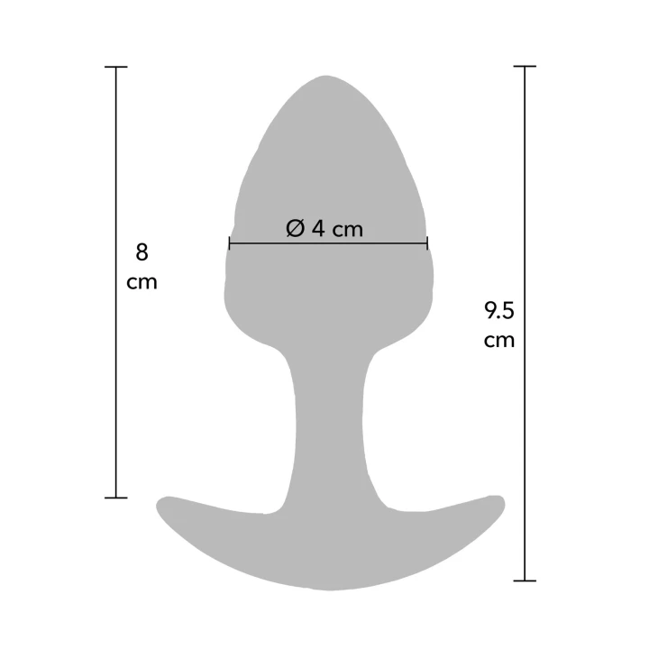 Plug analny ToyJoy, Crystal, średni rozmiar, silikon medyczny, 4cm średnicy