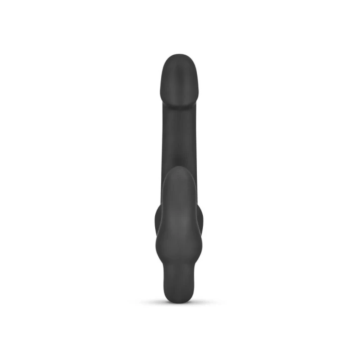 Dildo strap-on No-Parts Morgan, 22 cm, silikon, czarny, elastyczny