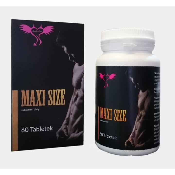 Suplement diety Maxi Size - Naturalne powiększenie, Wzmocnienie erekcji, 60 kapsułek