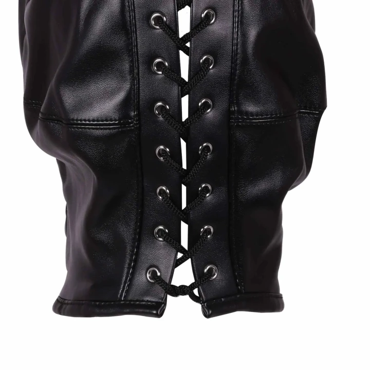 Maseczka Fetyszyzująca z Blond Kucykiem - Regulowana, Odporna na Zachlapanie, Odpinany Kucyk