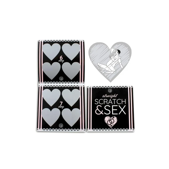 Gra planszowa "Scratch & Sex" - Secret Play, 4 opcje zdrapki, dla par heteroseksualnych
