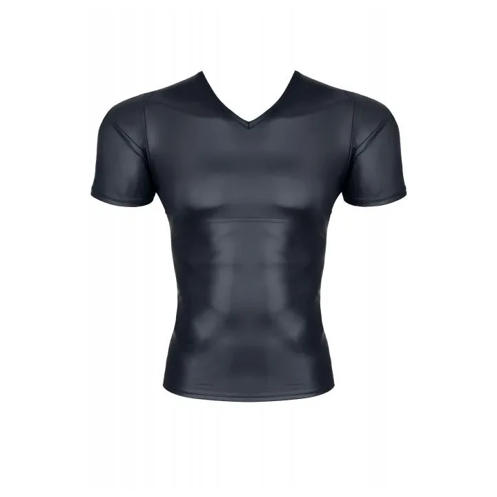 T-shirt męski REGNES FETISH PLANET wetlook XXL, elastyczny, zmysłowy, klasyczny serek