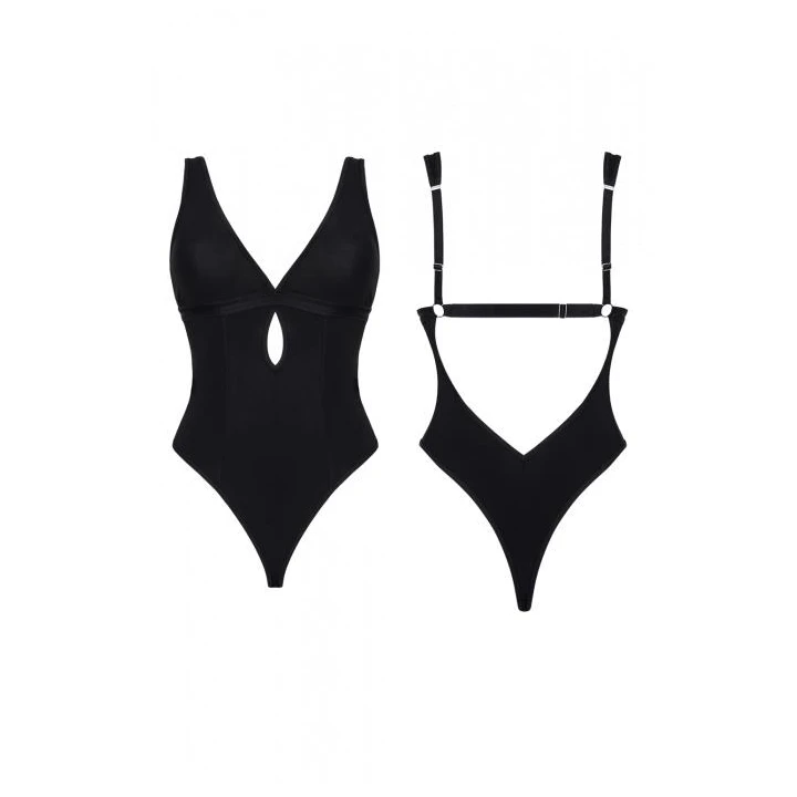 Body DEMONIQ Kolekcja Lady X Gracia XL - czarny, elastyczny, efektowny dekolt