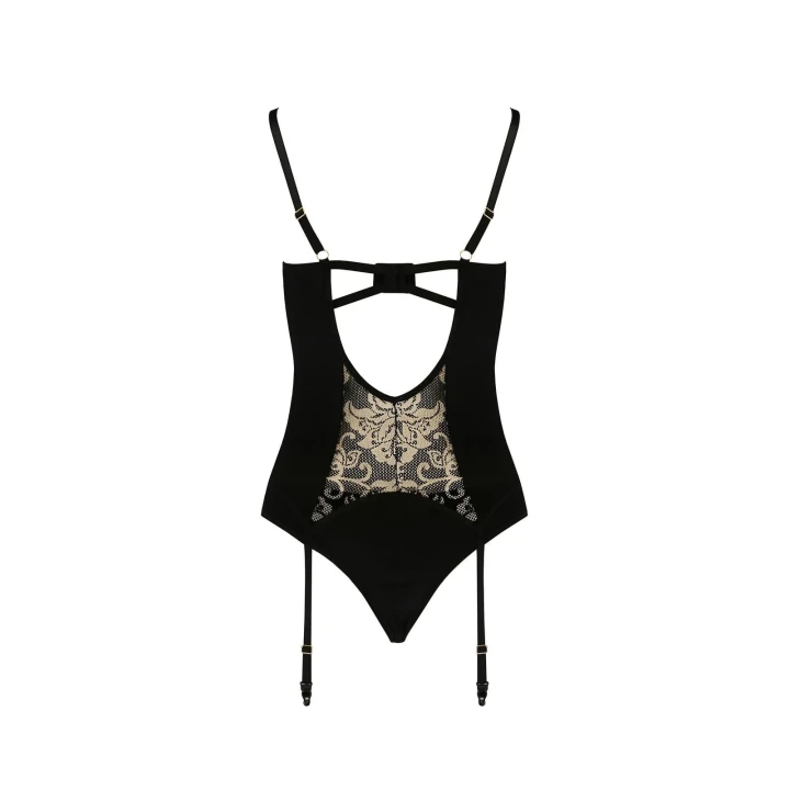 Gorset CASMIR VICTORIA - Oeko-Tex, hipoalergiczny, komfortowy, czarny S/M