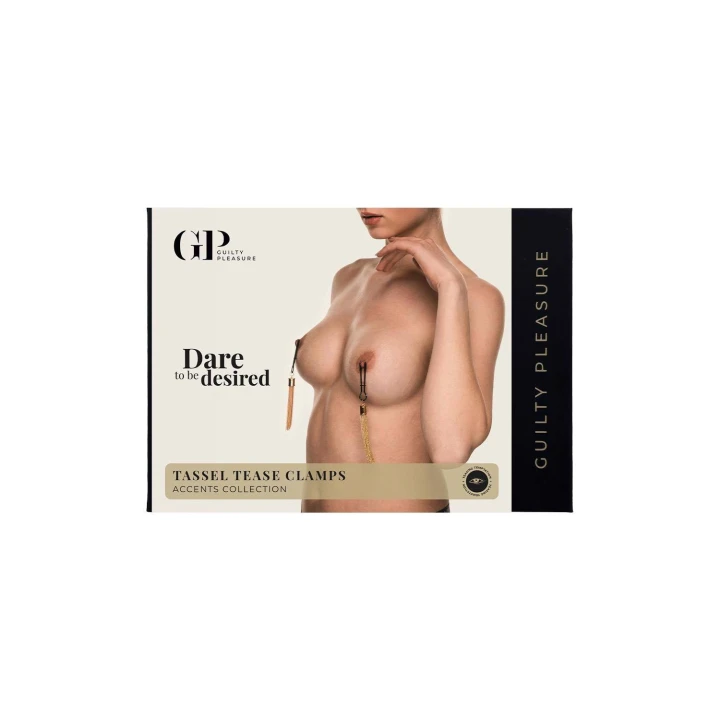 Klamry na sutki – Accents Collection, regulowane, złote łańcuszki z frędzlami, PVC