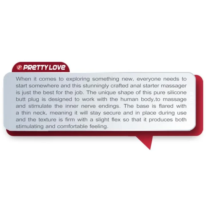 Masażer analny Pretty Love, silikonowy, długość 135mm, średnica 30mm, wodoodporny