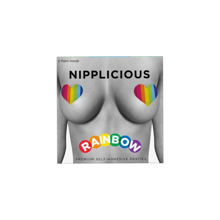 Nasutniki Pasties Nipplicious - Tęczowe, Serce i Usta, Wyjątkowy Design
