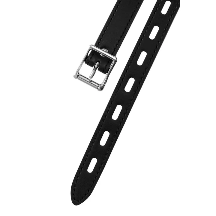 Knebel BDSM, Anonymo, ABS plastik, średnica 4,5 cm, długość 64 cm, czerwono-czarny