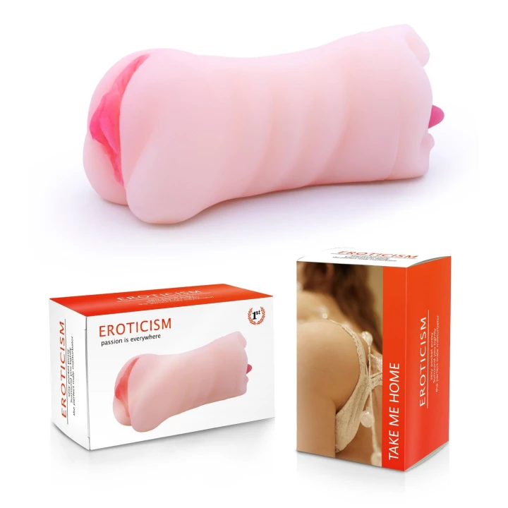 Masturbator - Double Head, Wodoodporny, Medyczny Materiał, Intensywna Tekstura