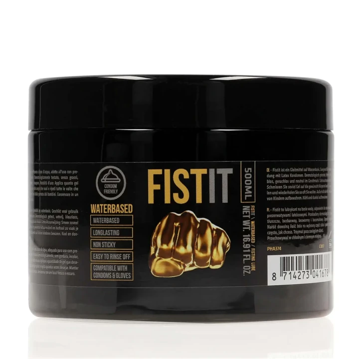 Lubrykant na bazie wody FistIt - 500 ml, lekka formuła, łatwe zmywanie, kompatybilny z prezerwatywami