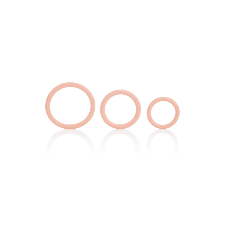 Pierścień erekcyjny silikonowy - Tri-Rings, elastyczność 2.5 cm, dla maksymalnej erekcji
