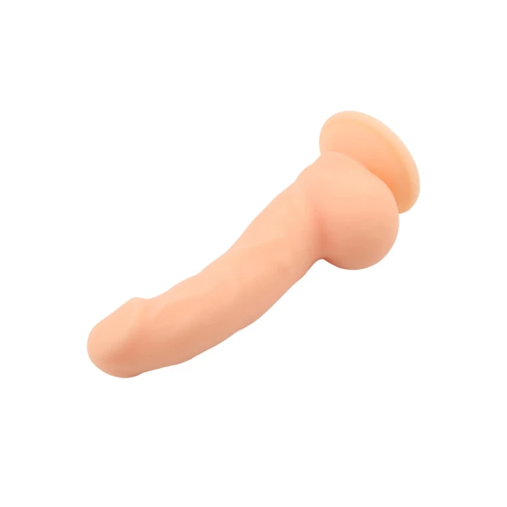 Dildo Navigato - Flesh, 22 cm, silikon płynny, antybakteryjna powierzchnia, przyssawka