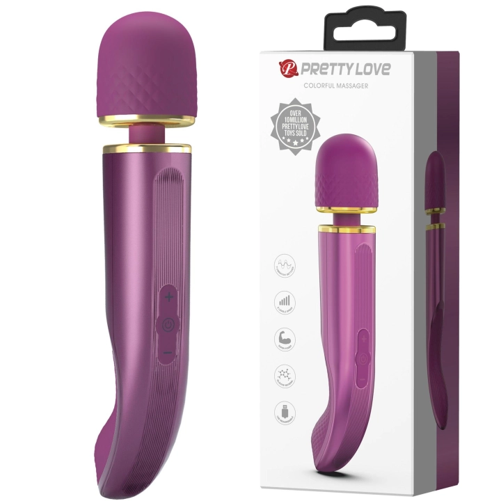 Masażer ciała PRETTY LOVE – silikon/ABS, 7 funkcji wibracji, 5 poziomów prędkości