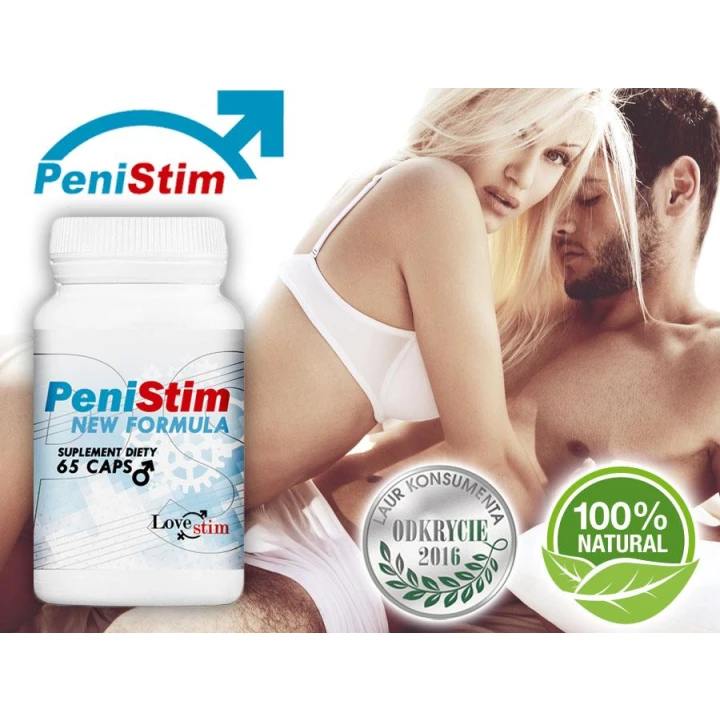 Suplement diety PeniStim – 65 kapsułek, zwiększa libido, wspomaga erekcję, naturalne składniki