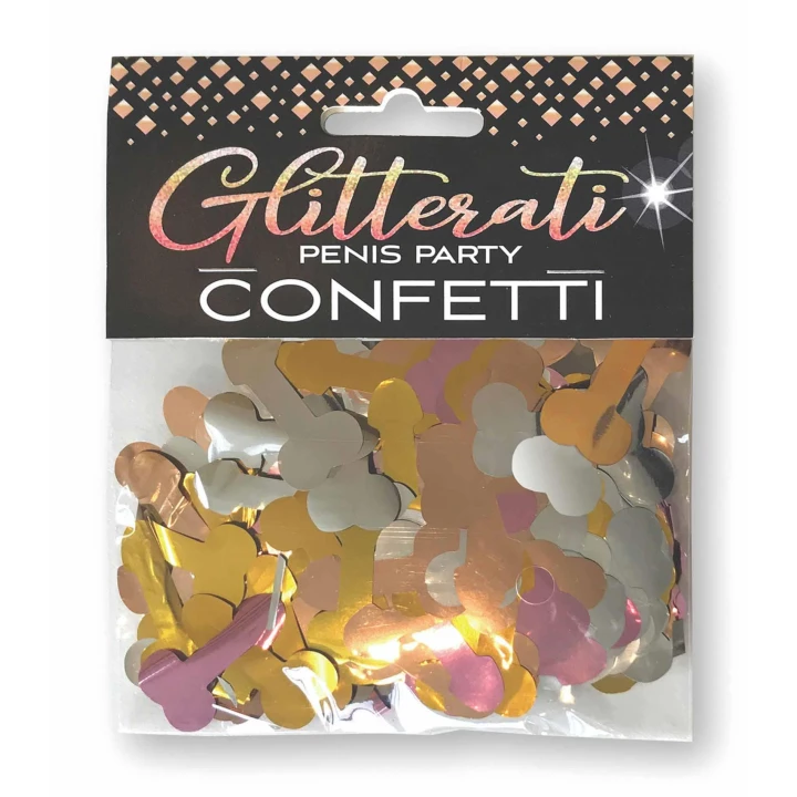 Konfetti dekoracyjne Glitterati, metaliczne, 85g, złoto/srebro/różowe złoto/brąz