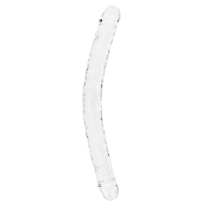 Dildo REALROCK CRYSTAL CLEAR - 45 cm, przezroczysty, bez ftalanów, wodoodporny