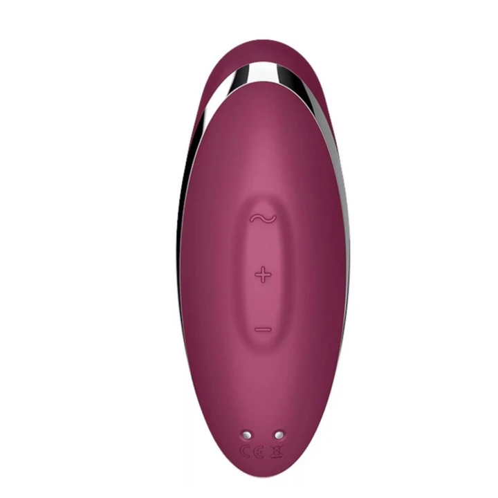 Wibrator łechtaczkowy Satisfyer Tap & Climax 2, silikon, wodoodporny IPX7, 11 programów