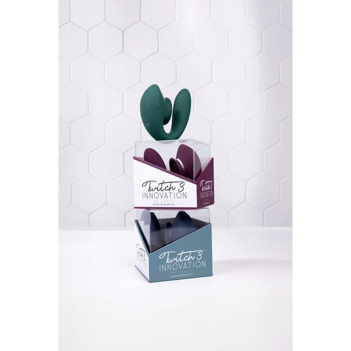 Stymulator łechtaczkowy TWITCH 3 - silikonowy, 10 prędkości, z funkcją ssania