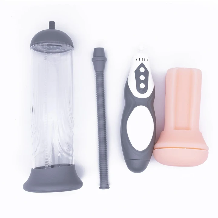 Pompka próżniowa męska SUCK – Silikon/ABS, 20 cm długości, wibracje stymulujące