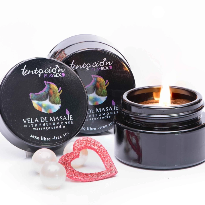 Świeca do masażu TENTACIÓN PLAY 20 ml z feromonami — aromatyczny olejek do ciała