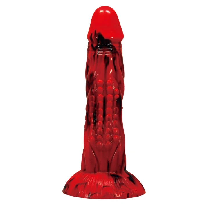 Dildo Power Monsters Minotaur - 21 cm, pofalowany silikon, 4.5 cm średnicy