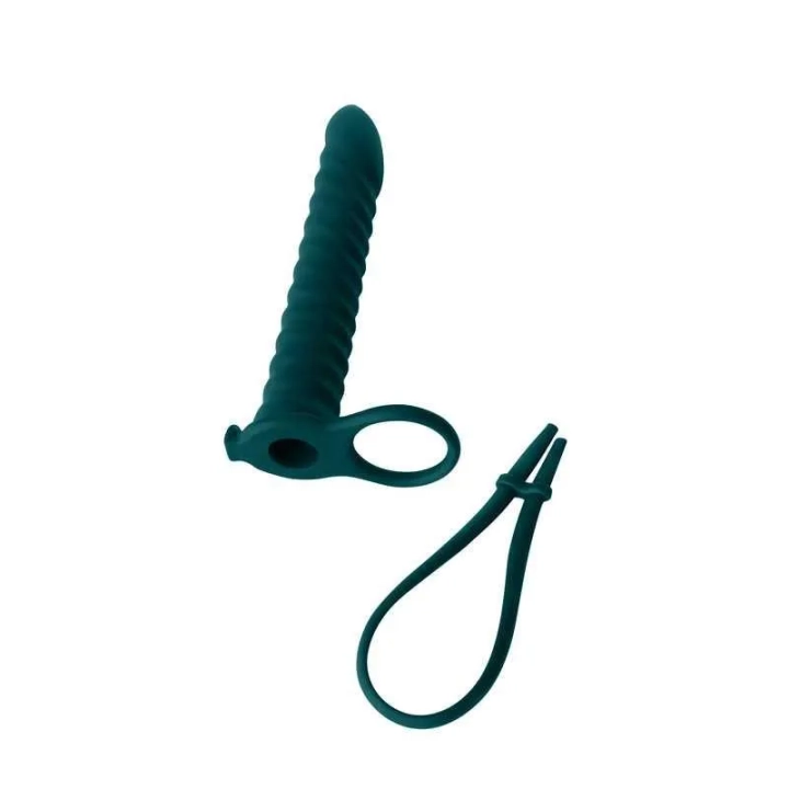Dysza Rori Pure - podwójna penetracja, wibracje, hipoalergiczny silikon, 16,2 cm