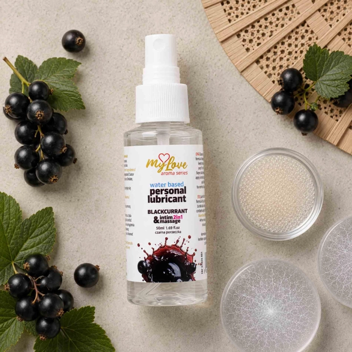 Żel intymny i do masażu MyLove Aroma Series – wodny, czarna porzeczka, 50 ml