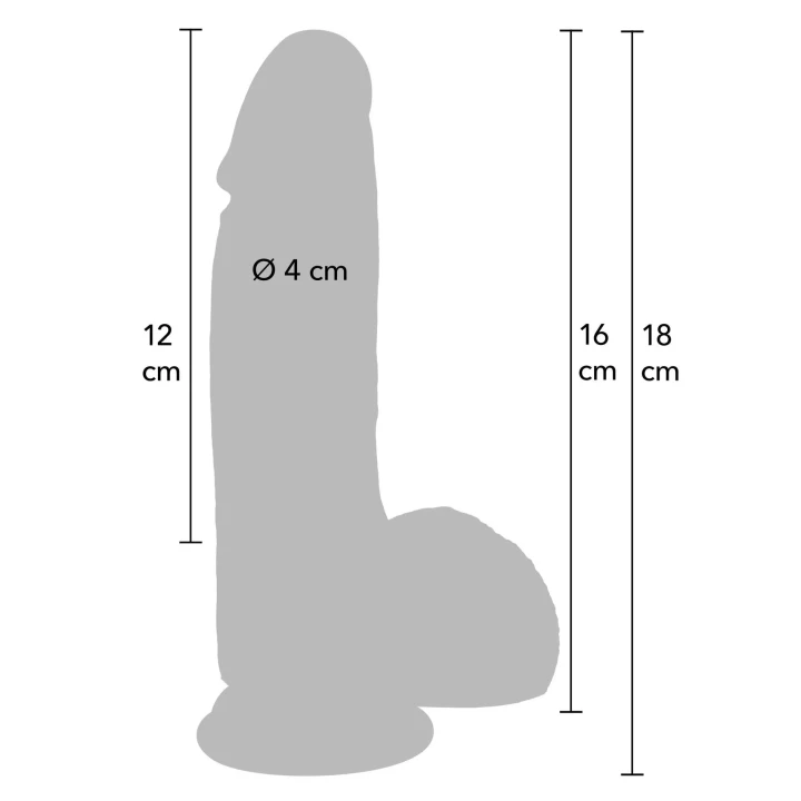 Dildo INFERNO HIDDEN DESIRE, Silikon, 16 cm, Przyssawka, Realistyczny wygląd