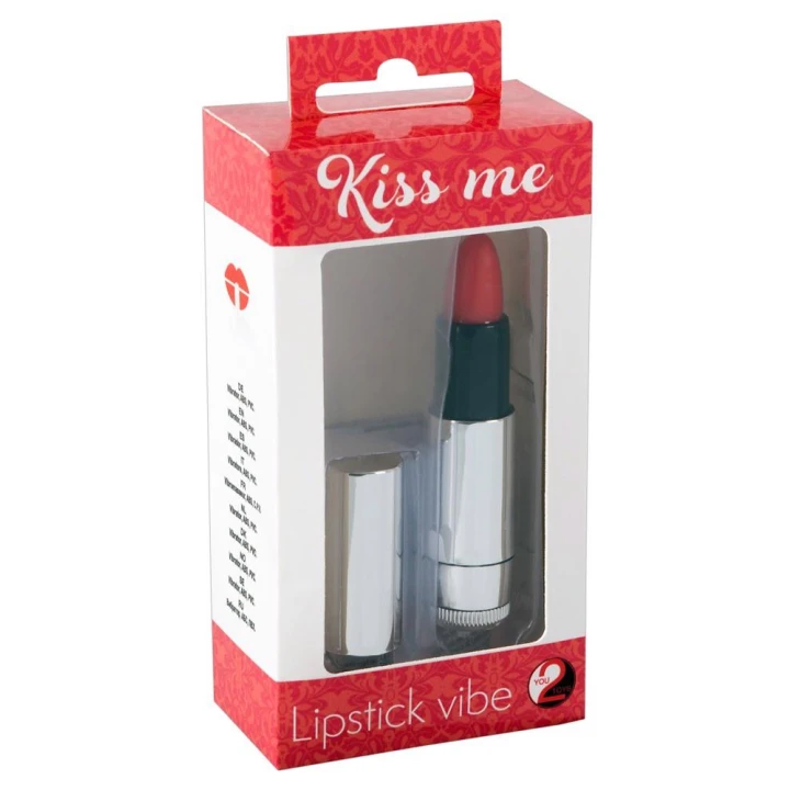 Wibrator mini szminka Kiss Me, regulowane wibracje, długość 8,7 cm, średnica 1,9 cm