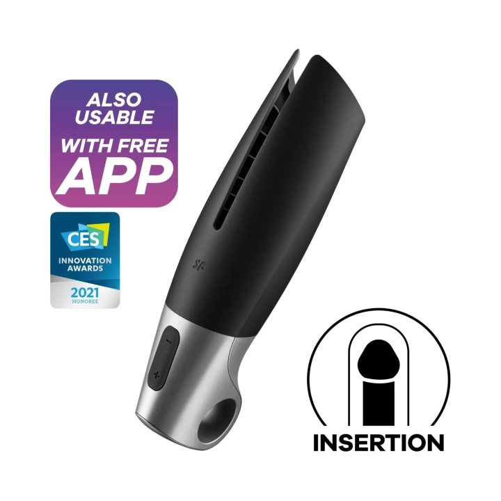 Masturbator Satisfyer Power – elastyczny, wodoodporny, 14 programów wibracji