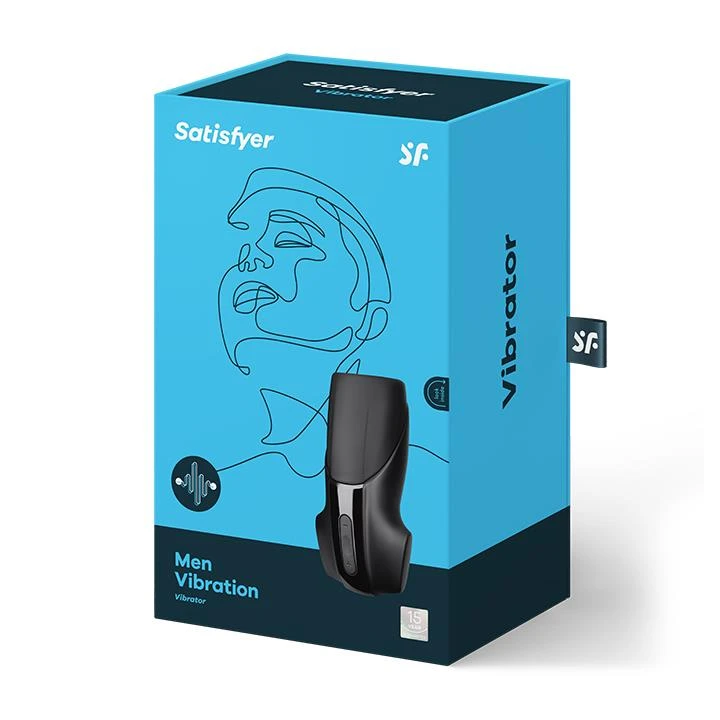 Masturbator Satisfyer Men Vibration - 14 programów, ładowanie USB, ergonomiczny kształt