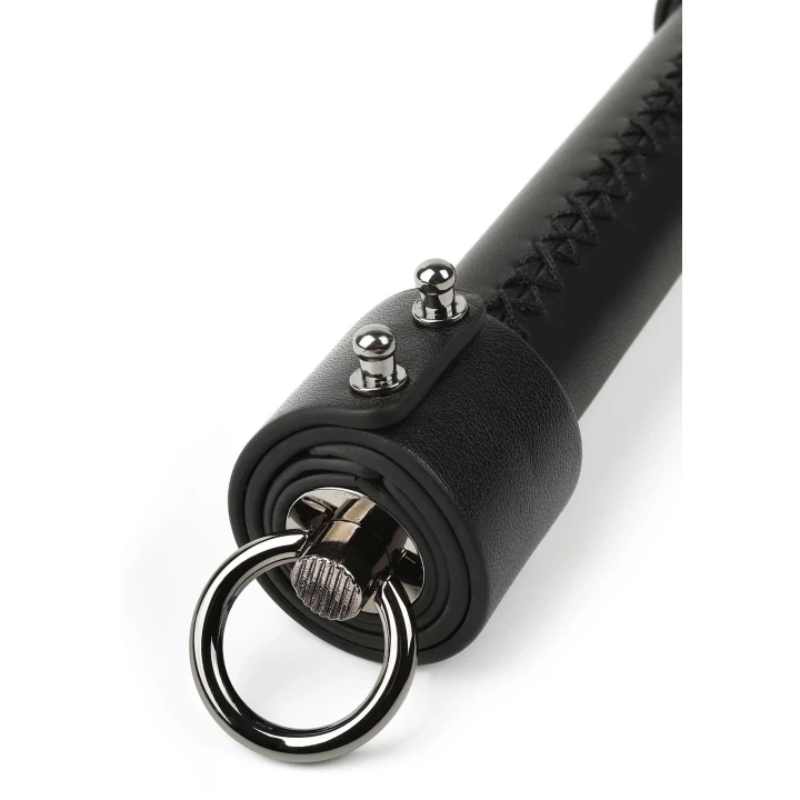 Flogger skórzany Hidden Desire, długość 55 cm, naturalna skóra, cynkowy uchwyt