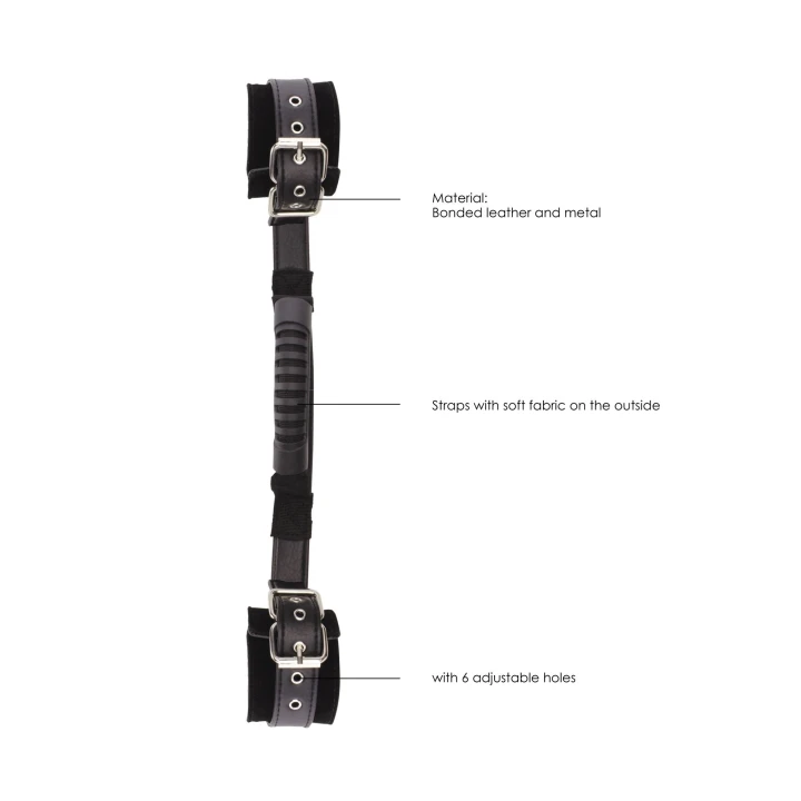 Kajdanki skórzane z uchwytem, wytrzymałe, komfortowe, idealne do zabaw BDSM