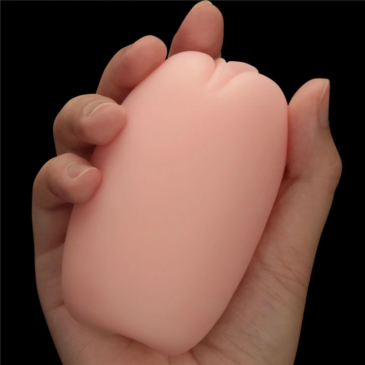 Masturbator dwustronny TPE, wibrujący, 10.3 cm długości, 6.2 cm średnicy